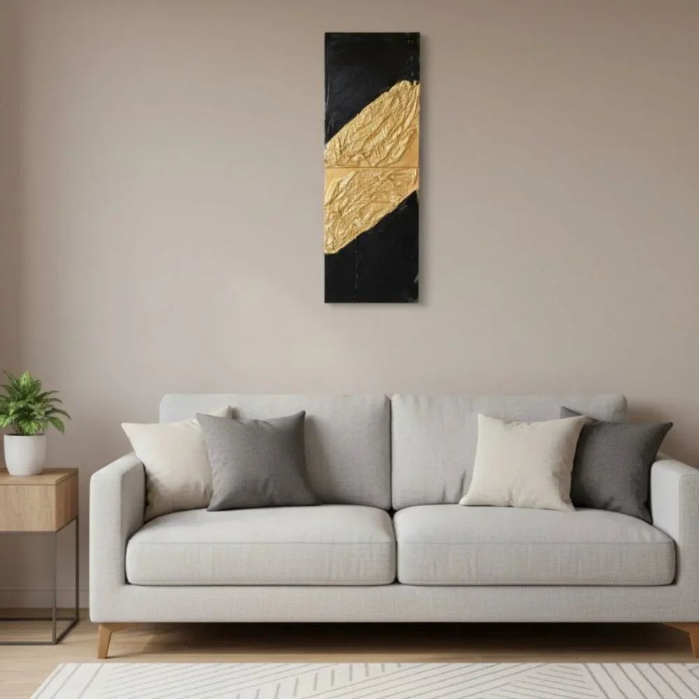 Minimalist Textured Wall Art | Neutral Modern Home Decor | Handmade Canvas